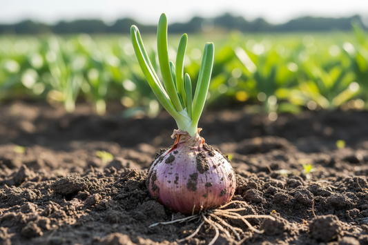 onion in ground